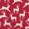 Deer on Red Blizzard Fleece Fabric