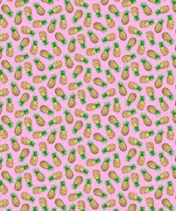 Fabric Traditions Pineapples on Pink Novelty Cotton Fabric