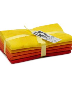 18 x 21 Yellow Textured Cotton Fabric Quarters 5ct by Keepsake Calico