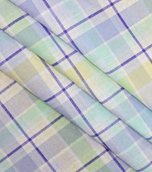 Purple Easter Plaid Easter Cotton Fabric - Image 2