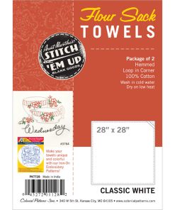 Stitch  Em Up 28 x 28 Flour Sack Towel Embroidery Fabric 2pk