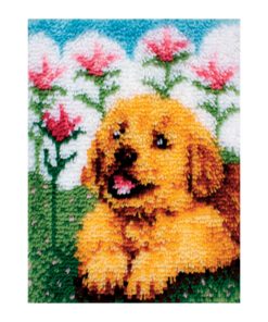 Wonderart Latch Hook Kit 15X20 Flower Pup