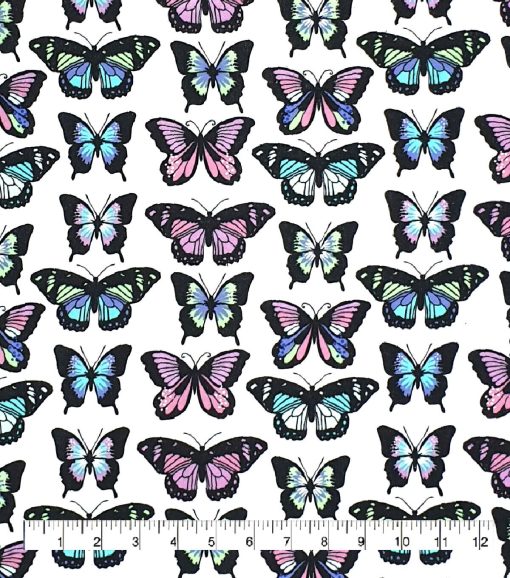 Linear Butterfly Super Snuggle Flannel Fabric - Image 2