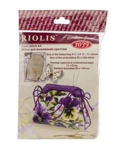 RIOLIS 4 x 3 Pansy Pincushion Counted Cross Stitch Kit