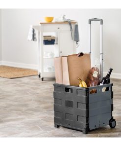 Honey Can Do 18 x 39 Gray Foldup Rolling Utility Cart With Handle