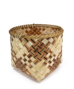 12 Checkered Bamboo Woven Basket by Place   Time