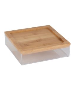 Simplify 7.5 Clear Organizer With Bamboo Lid