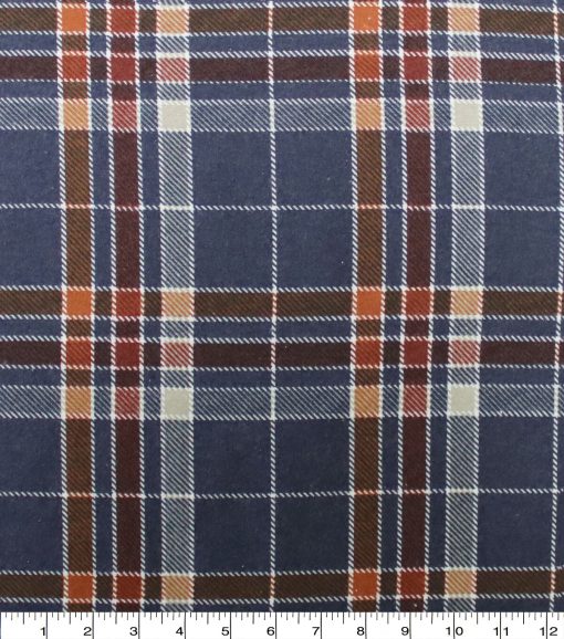 Blue Plaid Super Snuggle Flannel Fabric - Image 2