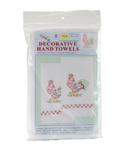 Jack Dempsey 17 x 28 Rooster Stamped Decorative Hand Towels 2pk