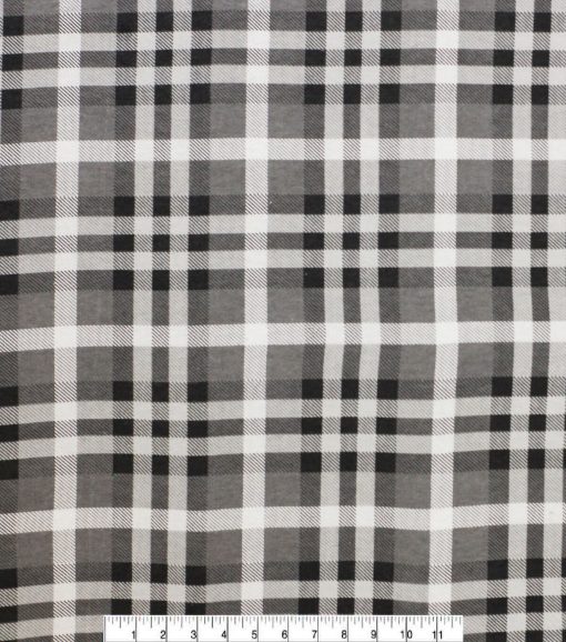 Gray Plaid Super Snuggle Flannel Fabric - Image 2