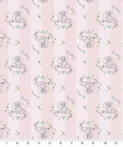 Lady and the Tramp Flannel Fabric Stripe