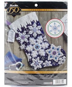 Bucilla 18 Sparkle Snowflake Stocking Needle Felting Applique Kit
