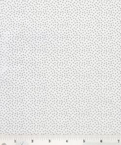 Dots on White Quilt Metallic Cotton Fabric by Keepsake Calico