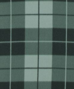 Green Box Plaid Blizzard Prints Fleece Fabric
