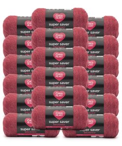 Red Heart Super Saver Brushed 260yds Worsted Acrylic Yarn 18 Bundle