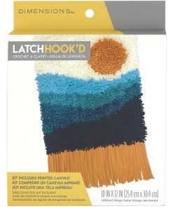 Dimensions Sunset Fringe Latch Hook Kit 10 x 12