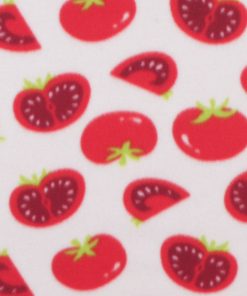 Tomatoes on White Blizzard Fleece Fabric