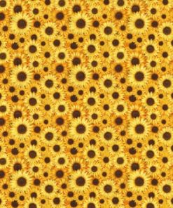 Fabric Traditions Packed Sunflowers Cotton Fabric by Keepsake Calico