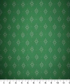Pointy Stars on Bright Green Quilt Cotton Fabric by Quilter s Showcase