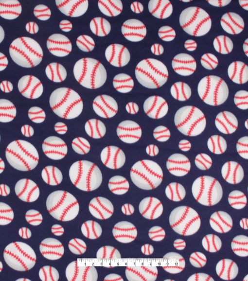 Baseball Blizzard Fleece Fabric - Image 4