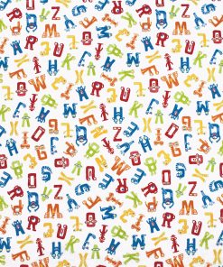 Alphabet Super Snuggle Flannel Fabric