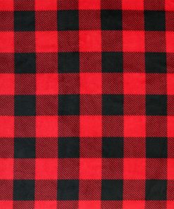 Black   Red Buffalo Plaid Sew Lush Fleece Fabric