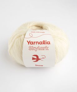 Yarnalia 350yds Superfine Skylark Wool Yarn 2 Bundle - Snow