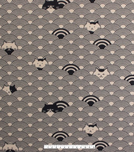 Hiding Cat Blizzard Fleece Fabric - Image 2