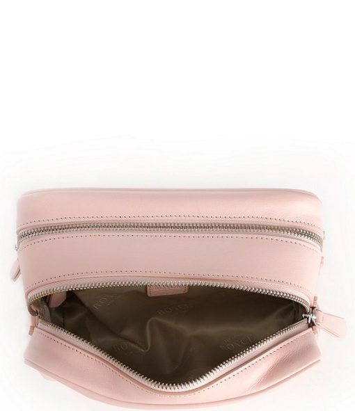 Leather Double Zip Toiletry Bag - Image 5