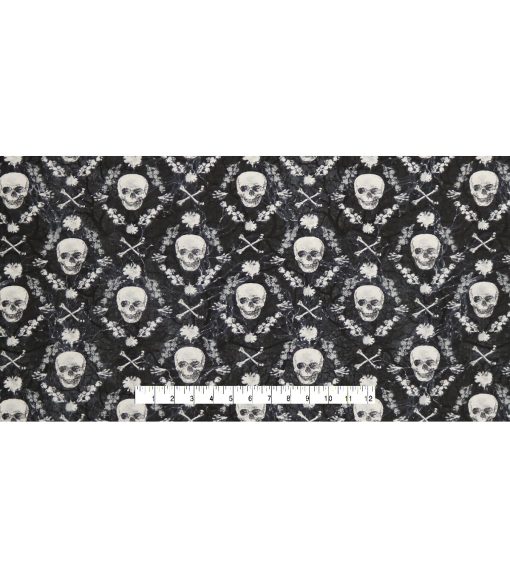 Skulls Halloween Super Snuggle Flannel Fabric - Image 4