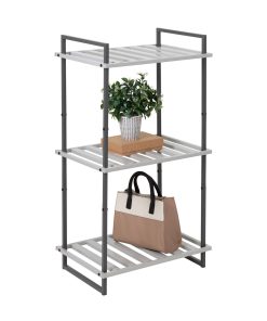 Honey Can Do 20 x 37.5 Gray Steel 3 Tier Metal Shelf
