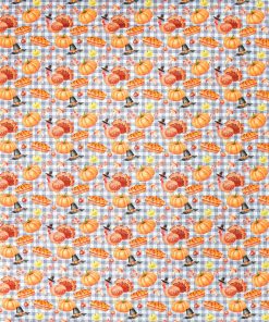 Multicolor Turkey icons Cotton Fabric