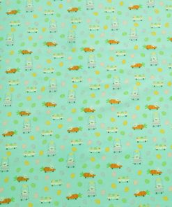 Carrot Mobiles on Green Easter Cotton Fabric