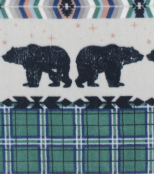 Wilderness   Plaid Anti Pill Fleece Fabric