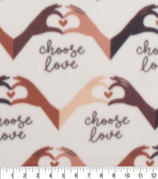 Choose Love Blizzard Fleece Fabric - Image 3