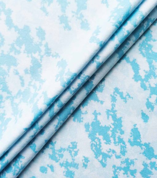 Blue Textured Snow Luxe Flannel Fabric - Image 3