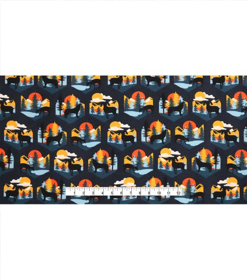 Sunset Wolves Super Snuggle Flannel Fabric - Image 4