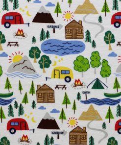 Camping Super Snuggle Flannel Fabric