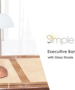 All The Rages Executive Banker s Desk Lamp with Glass Shade