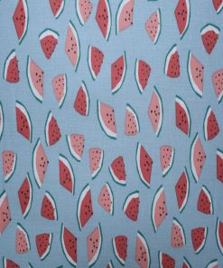 Watermelon on Light Blue Quilt Cotton Fabric by Quilter s Showcase