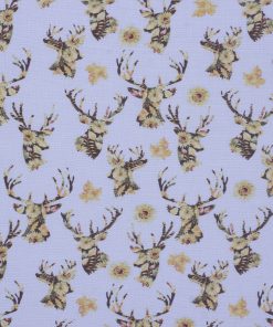 Stag Head Harvest Harvest Cotton Fabric