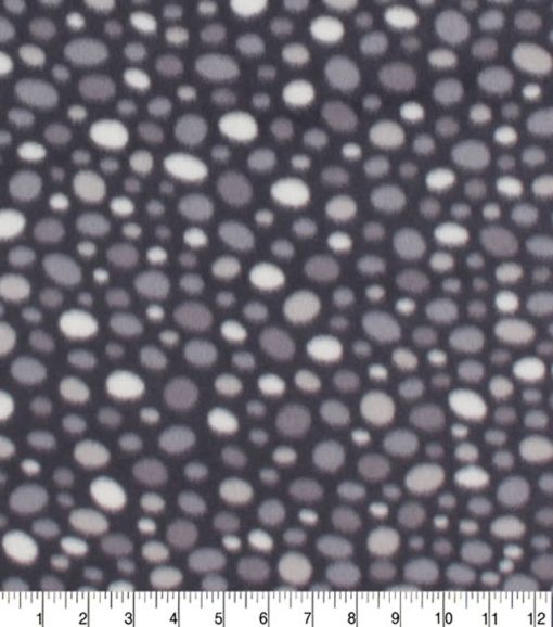 Black White Dots Blizzard Fleece Fabric - Image 3