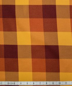 Fall Rust Mustard Buffalo Check Super Snuggle Flannel Fabric