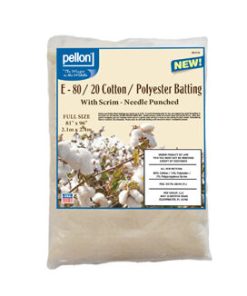 Pellon 80/20 Full Size Cotton Polyester Batting With Scrim