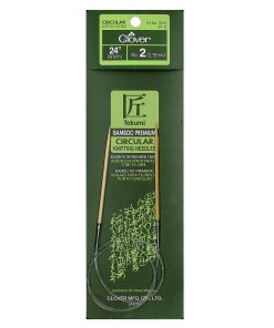 Clover 24 Bamboo Size 2 Circular Knitting Needle Set