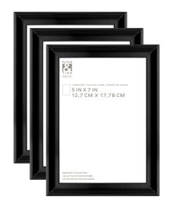 5 x 7 Black Snapshot Tabletop Picture Frames 3pk by Place   Time