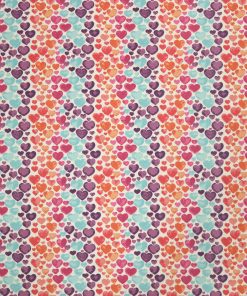 Watercolor Hearts Pink Purple Super Snuggle Flannel Fabric
