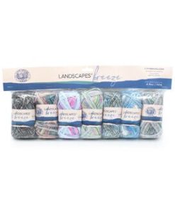 Lion Brand Landscapes Breeze Beach 35yds Worsted Wool Yarn 7 Bundle - 1