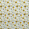 Yellow Happy Bees Novelty Cotton Fabric
