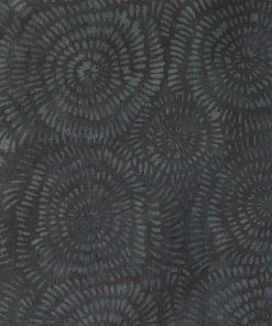 Black Dotted Circles Batik Cotton Fabric